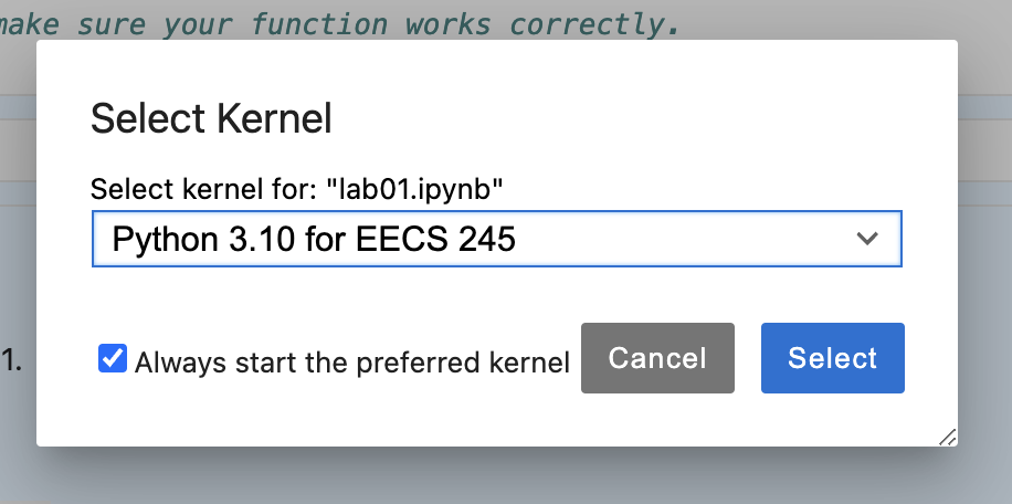Select Kernel